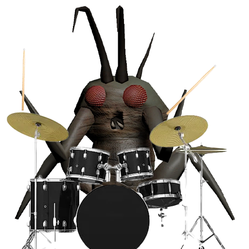 Lethal Company bug playing Drums